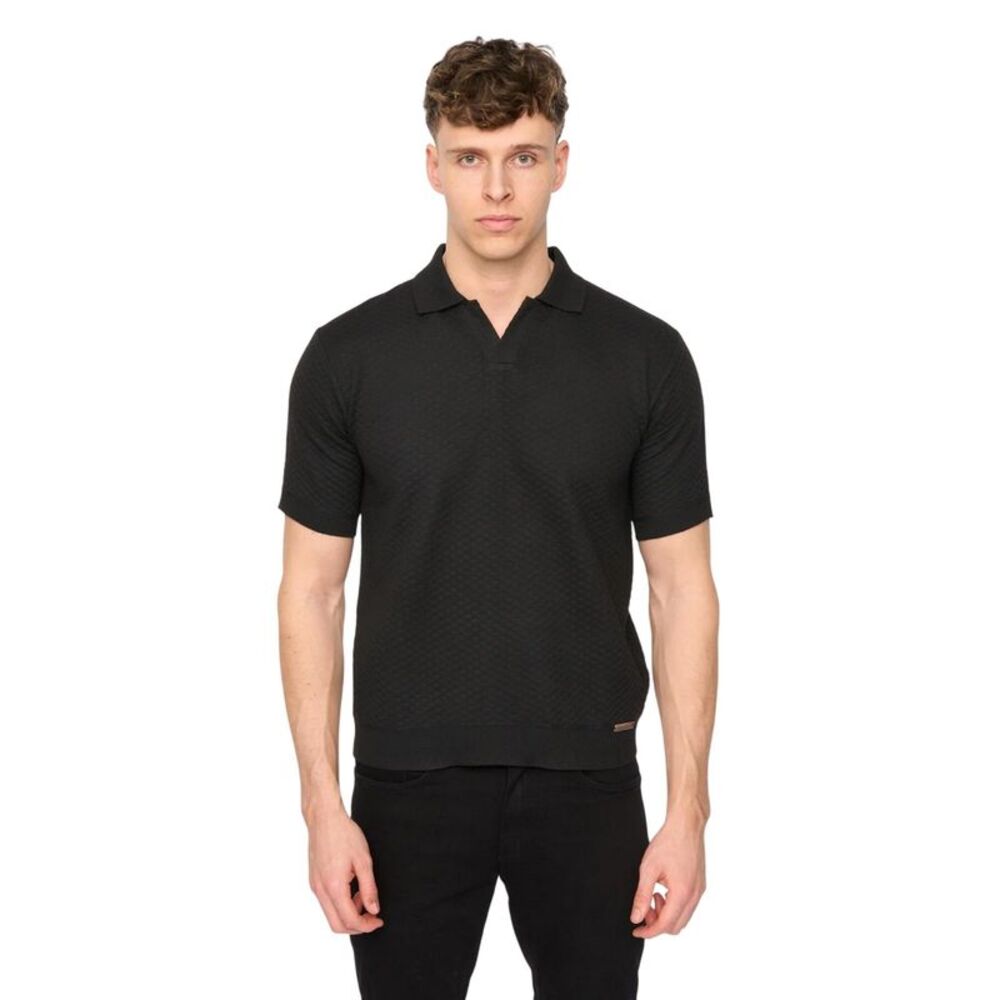 Duck and Cover Mens Morwin Polo Shirt / Black
